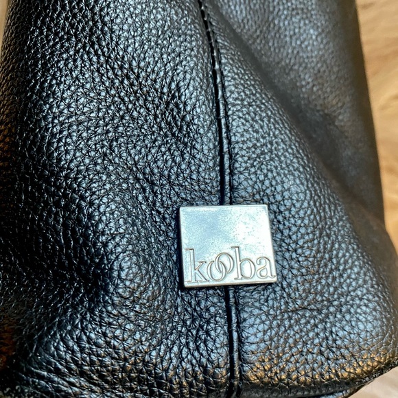 Kooba Black Pebbled Leather Hobo Shoulder Bag - Picture 7 of 9
